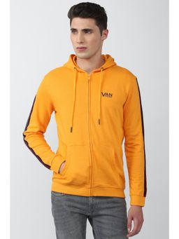 Van Heusen - Men Yellow Hooded Neck Sweatshirt