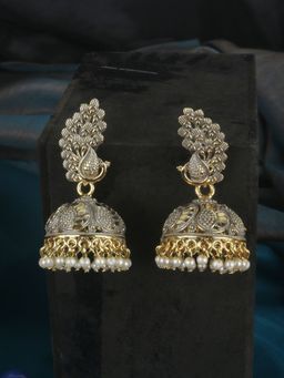 Anika's Creations - Traditional Gold Plated Enamelled Party Wear Jhumka Earring