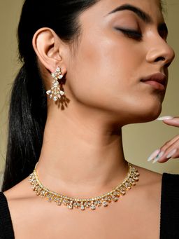 Voylla - Sparkling Elegance Regal Shine American Diamond Jewellery Set