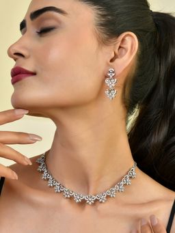 Voylla - Sparkling Essentials Luminous Grace American Diamond Jewellery Set