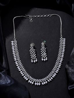 Voylla - Sparkling Opulance Dazzling American Diamond Jewellery Set