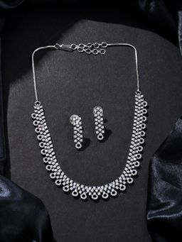Voylla - Sparkling Opulance Shimmering American Diamond Jewellery Set