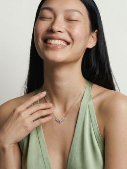 Palmonas - White Elegant Crystal Cluster Necklace