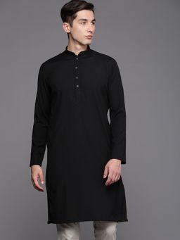 Manyavar - Black Full Sleeves Kurta