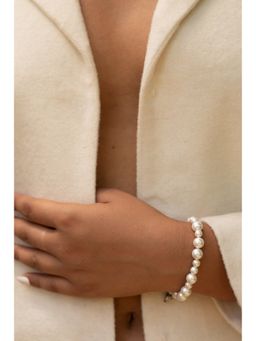 Kastiya Jewels - White Pearl Beaded Bracelet