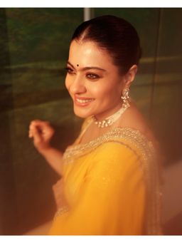 Gopi Vaid - Women Yellow Golconda Saree With Stitched Blouse