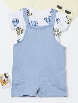 max - Boys Knit Dungaree with T-shirt