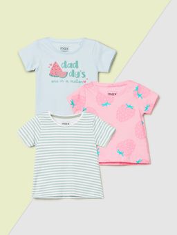 max - Girls Printed T-shirts - (Pack of 3)