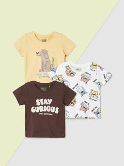 max - Boys Printed T-shirt - (Pack of 3)