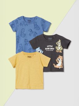 max - Boys Assorted T-shirt - (Pack of 3)
