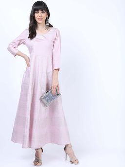 VISHUDH - Womens Anarkali Dress - Pink