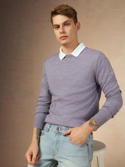 Dennis Lingo - Full Sleeve Crew Solid Slim Fit Men Sweater