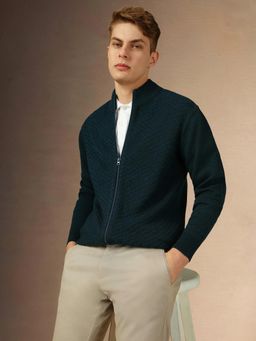 Dennis Lingo - Full Sleeve Mock Collar Solid Slim Fit Men Sweater