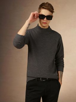 Dennis Lingo - Full Sleeve Turtle Neck Solid Slim Fit Men Sweater