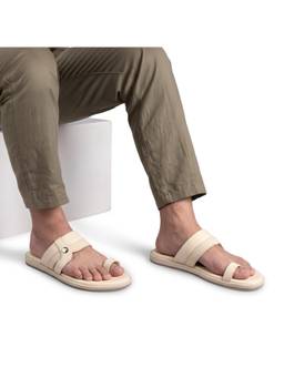 Neeman's - Men Cream Native Toe-Loop Sandals