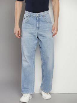 Tommy Hilfiger - Blue Baggy Fit Light-Wash Mid-Rise Jeans