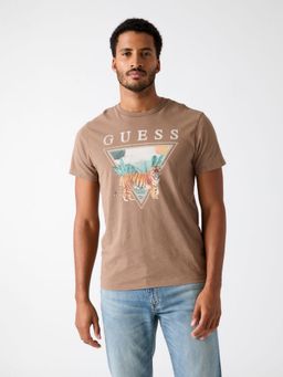 Guess - Brown Printed T-Shirt