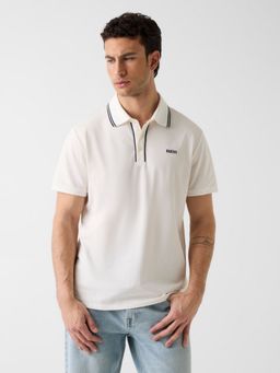 Guess - White Solid/Plain Polo T-Shirt