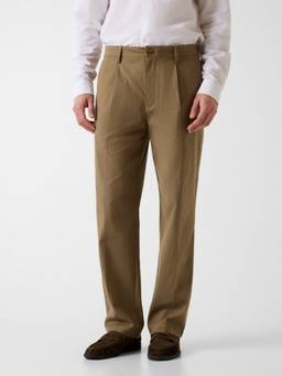 Guess - Brown Solid/Plain Mid Waist Trousers