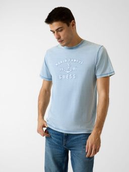 Guess - Blue Typography T-Shirt