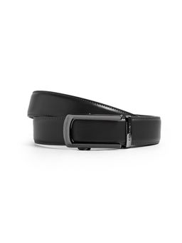 CAZZANO - Mens Black Slider Buckle Leather Belt