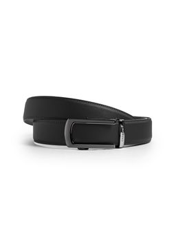 CAZZANO - Mens Black Slider Buckle Leather Belt