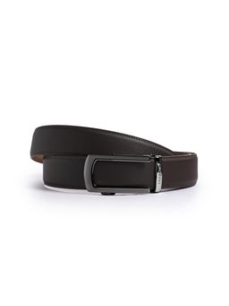 CAZZANO - Mens Brown Slider Buckle Leather Belt