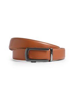CAZZANO - Mens Brown Slider Buckle Leather Belt