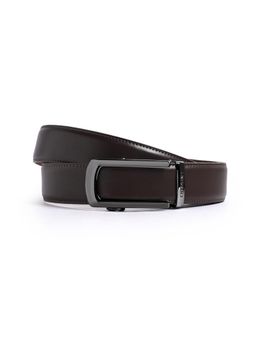 CAZZANO - Mens Brown Slider Buckle Leather Belt