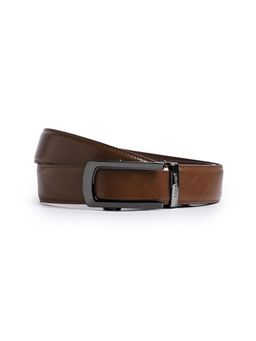 CAZZANO - Mens Brown Slider Buckle Leather Belt