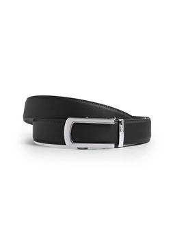 CAZZANO - Mens Black Slider Buckle Leather Belt