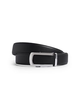 CAZZANO - Mens Black Slider Buckle Leather Belt