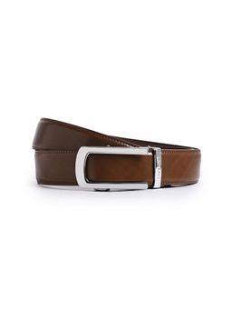 CAZZANO - Mens Brown Slider Buckle Leather Belt