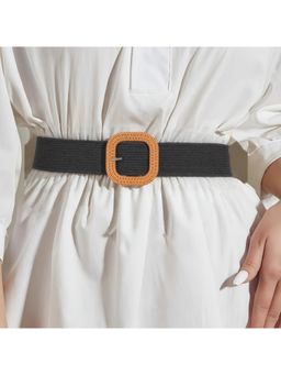 Salty - Womens Truffle Drizzle Woven Straw Belt