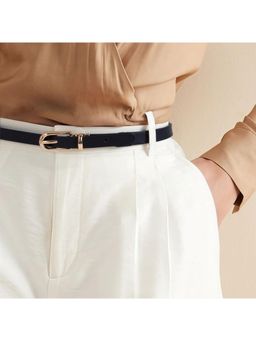 Salty - Womens Black Lumen Slim Gold Buckle Belt