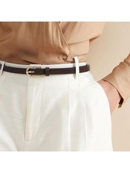 Salty - Womens Hazelnut Slim Gold Buckle Belt