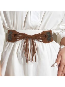 Salty - Womens Suede Dynasty Corset Tassel Belt
