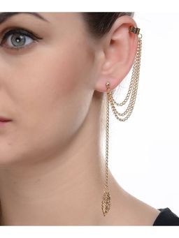 OOMPH - Gold Leaf & Tassel Cuff Earring