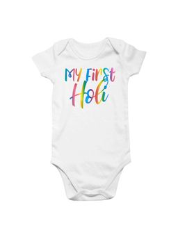 The Little Tales - White Printed Romper