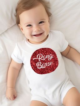 The Little Tales - White Printed Romper