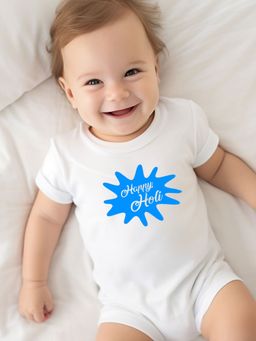 The Little Tales - White Printed Romper