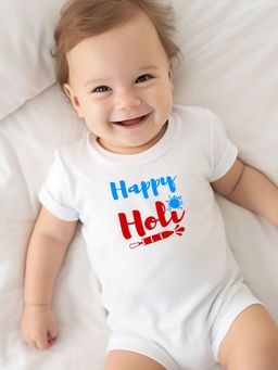 The Little Tales - White Printed Romper