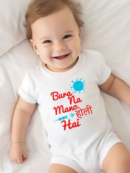 The Little Tales - White Printed Romper