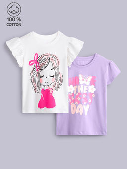 Hopscotch - Bio-Finished Cotton Printed T-Shirts (Pack of 2)