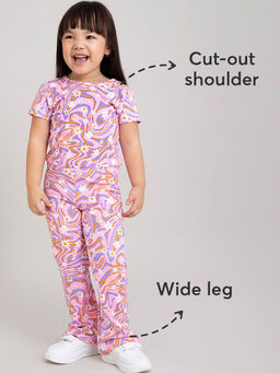 Hopscotch - 2-Piece Bio-Finished Wave Print Co-Ord Set