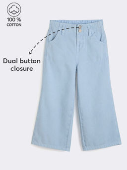 Hopscotch - Blue Denim Wide Leg Jeans