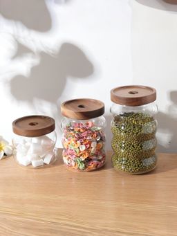 UMAI - Borosilicate Jar with Lid (Pack of 3)