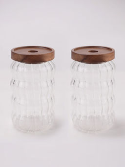 UMAI - Borosilicate Jar with Lid 750ML (Pack of 2)