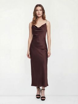 Cover Story - Brown Solid Dress