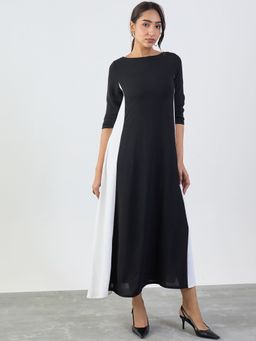 Femmella - Black Colorblock Dress